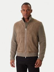 BOSS Kurtka skórzana H-Maparo 50547673 Beżowy Regular Fit. Brązowe kurtki męskie Boss, m, bez wzorów, ze skóry, bez kaptura. Za 3,089.00 zł.