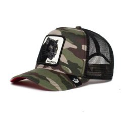 Czapka z daszkiem Goorin Bros Animal Farm The Panther Camo Trucker 101-0381-CAM. Czarne czapki męskie Goorin Bros, bez wzorów, sportowe. Za 169.00 zł.
