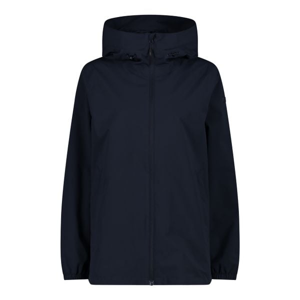 Damska wodoodporna kurtka zapinana na zamek CMP. Niebieskie kurtki damskie CMP, bez wzorów, bez kaptura. W wyprzedaży za 189.99 zł.