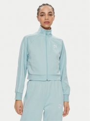 Puma Bluza T7 624211 Niebieski Relaxed Fit. Niebieskie bluzy bez kaptura damskie Puma, xl, z bawełny. Za 189.99 zł.
