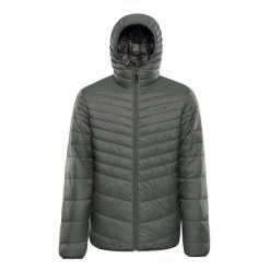 Kurtka z kapturem Alpine Pro Erom. Zielone kurtki męskie Alpine Pro, bez wzorów, z puchu, sportowe, z kapturem. Za 552.00 zł.