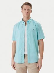 Tommy Hilfiger Koszula MW0MW42630 Turkusowy Regular Fit. Niebieskie koszule męskie Tommy Hilfiger, l, bez wzorów, z bawełny, bez kołnierzyka, bez ramiączek. Za 289.99 zł.