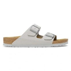 Birkenstock Arizona BF Stone Coin Klapki męskie. Szare klapki i japonki męskie Birkenstock, z materiału. Za 339.99 zł.