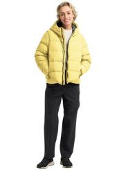 Jack Wolfskin Kurtka puchowa "Frozen Place" w kolorze żółtym rozmiar: S. Żółte kurtki damskie Jack Wolfskin, s, bez wzorów, z puchu, bez kaptura. Za 652.68 zł.