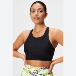 Biustonosz dla kobiet Fabletics No-Bounce. Czarne biustonosze FABLETICS, bez wzorów. Za 299.70 zł.