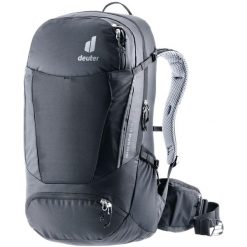 Plecak rowerowy Deuter Trans Alpine 32 EL - black/black. Czarne plecaki damskie Deuter, bez wzorów, z materiału. Za 678.69 zł.