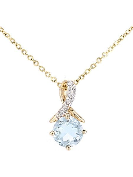 Diamant Exquis Złoty naszyjnik z diamentową zawieszką - dł. 46 cm rozmiar: onesize. Żółte naszyjniki damskie Diamant Exquis, złote. Za 913.99 zł.