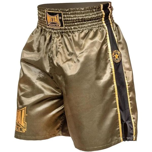 Spodenki bokserskie Metal Boxe Pro Line Military. Zielone szorty męskie METAL BOXE, z satyny, bez kołnierzyka. Za 187.50 zł.