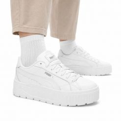 Buty damskie sneakersy sportowe Puma KARMEN II. Białe buty sportowe na co dzień damskie Puma, bez wzorów, z dresówki, trekkingowe. Za 229.00 zł.