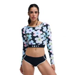 Rashguard damski ROXY ACTIVE. Czarne bikini damskie Roxy, bez wzorów. Za 299.99 zł.