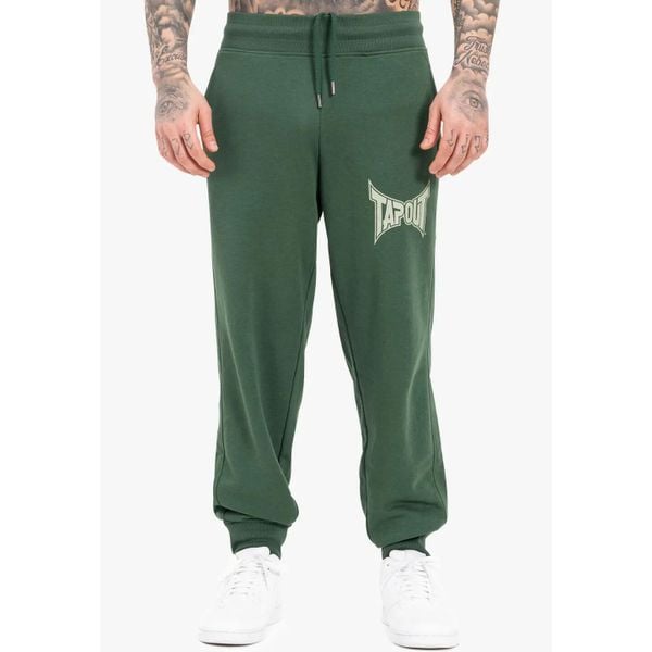 Spodnie dresowe w regularnym kroju Tapout. Zielone spodnie sportowe męskie TAPOUT, z bawełny. Za 237.00 zł.
