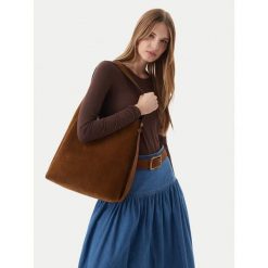 Torebka Tory Burch. Brązowe torebki klasyczne damskie Tory Burch, bez wzorów, bez dodatków. Za 2,639.00 zł.