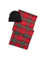 LAUREN RALPH LAUREN Zestaw szalik i czapka 454P23529004 Czerwony. Czerwone czapki zimowe damskie Lauren Ralph Lauren, z poliesteru. Za 819.99 zł.