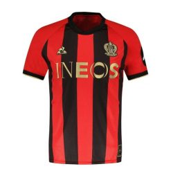 Koszulka domowa OGC Nice 2024/2025. Czarne t-shirty sportowe męskie Le Coq Sportif, bez ramiączek, do piłki nożnej. Za 401.50 zł.