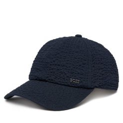 Czapka z daszkiem BOSS. Niebieskie czapki męskie Boss, bez wzorów. Za 259.99 zł.