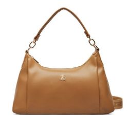 Torebka Tommy Hilfiger. Brązowe torebki klasyczne damskie Tommy Hilfiger, bez wzorów, bez dodatków. Za 529.99 zł.