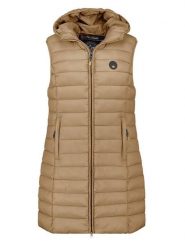 Geographical Norway Kamizelka pikowana "Vatikamap" w kolorze szarobrązowym rozmiar: M. Brązowe kamizelki damskie Geographical Norway, m. Za 170.07 zł.