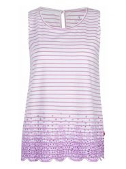 LIEBLINGSSTÜCK Top "Derya" w kolorze biało-fioletowym rozmiar: 3XL. Białe topy damskie LIEBLINGSSTÜCK, xl, bez wzorów, z bawełny, bez kołnierzyka. Za 114.44 zł.