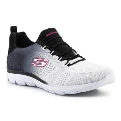 Buty Skechers SUMMITS-BRIGHT W 149536-BKW białe. Białe obuwie treningowe damskie na fitness i siłownię. Za 408.30 zł.