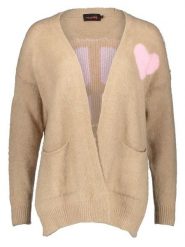 Miss goodlife Kardigan "Peace" w kolorze beżowym rozmiar: M. Brązowe kardigany damskie miss goodlife, m, bez wzorów, z wełny. Za 157.73 zł.