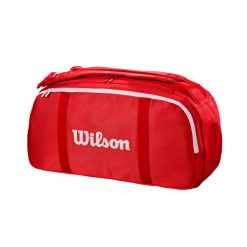 Torba tenisowa Wilson Super Tour Red Coaches Duffle czerwona. Białe bielizna termoaktywna damska Wilson, bez wzorów, bez dodatków. Za 379.00 zł.