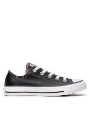 Converse Trampki Chuck Taylor All Star Ox 132174C Czarny. Czarne trampki i tenisówki damskie Converse, bez wzorów, ze skóry. Za 319.99 zł.