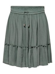 ONLY Spódnica "Ibiza" w kolorze zielonym rozmiar: XS. Zielone spódniczki damskie Only, xs, bez wzorów, z włókna, mini. Za 65.85 zł.