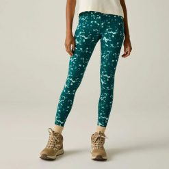 Damskie legginsy outdoorowe Comfort Contour. Zielone legginsy damskie Regatta, l, bez wzorów. Za 170.00 zł.