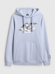 4F Bluza dresowa nierozpinana z kapturem męska - niebieska XL. Niebieskie bluzy z kapturem męskie 4f, m, z dresówki. Za 249.99 zł.