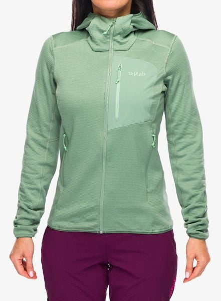 Bluza z kapturem damska Rab Ascendor Hoody. Zielone bluzy z kapturem damskie RAB, s, z materiału. Za 511.49 zł.