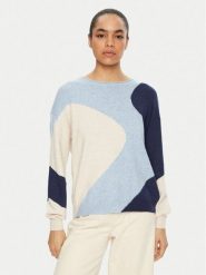 Olsen Sweter 11004260 Niebieski Regular Fit. Niebieskie swetry klasyczne damskie Olsen, z syntetyku, bez kołnierzyka. Za 499.99 zł.