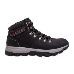 Męskie Buty Trekkingowe Big Star KK174215 Czarne. Czarne buty trekkingowe męskie ze skóry, bez zapięcia. Za 379.89 zł.