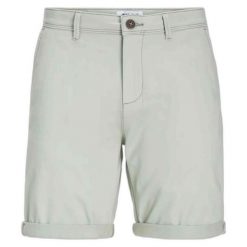 Krótkie spodenki Jack & Jones Bowie Bermuda desert sage. Zielone szorty męskie Jack&Jones, bez kołnierzyka. Za 211.46 zł.