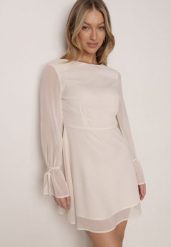 Beżowa Rozkloszowana Sukienka Vices z Bufiastymi Rękawami Eriane. Brązowe sukienki damskie Born2be, na co dzień, l, bez wzorów, eleganckie, bez kołnierzyka, bez ramiączek, mini, proste. Za 139.99 zł.