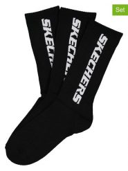 Skechers Skarpety (3 pary) w kolorze czarnym rozmiar: 43-46. Czarne skarpetki męskie Skechers, bez wzorów. Za 41.79 zł.