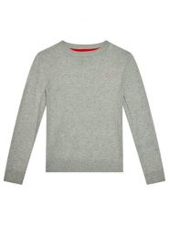 Guess Sweter L0YR03 Z2VV0 Szary Regular Fit. Szare swetry chłopięce Guess, z aplikacjami, z bawełny, bez kołnierzyka. Za 109.99 zł.