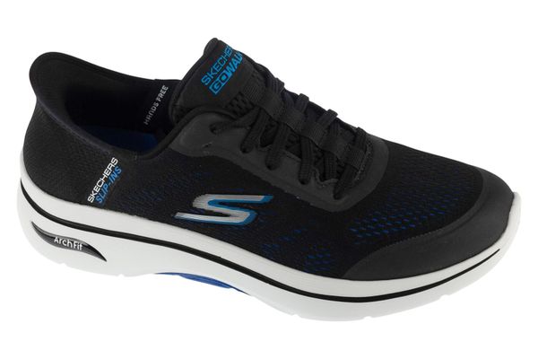 Buty sportowe Sneakersy męskie, Slip-Ins: GO Walk Arch Fit 2.0 - Simplicity 2.5. Czarne buty sportowe na co dzień męskie Skechers, z materiału, bez zapięcia, trekkingowe. Za 449.99 zł.