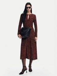 Desigual Sukienka codzienna Las Vegas 24WWVW56 Brązowy Regular Fit. Brązowe sukienki damskie Desigual, na co dzień, l, bez wzorów, z wiskozy, bez kołnierzyka, bez ramiączek, proste. Za 269.99 zł.