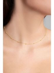 Miu Silver Pozłacany naszyjnik z elementami ozdobnymi - dł. 42 cm rozmiar: onesize. Szare naszyjniki damskie Miu Silver, pozłacane. Za 82.99 zł.