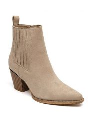 Sixth Sens Botki w kolorze beżowym rozmiar: 37. Brązowe botki damskie Sixth Sens, eleganckie, bez obcasa, na stożku, bez zapięcia. Za 82.83 zł.
