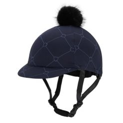 Czapka na kask jeździecki QHP Liora. Niebieskie czapki męskie QHP, bez wzorów, z elastanu. Za 133.00 zł.
