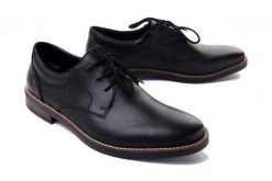 RIEKER 13510-00 black, półbuty męskie. Czarne półbuty męskie Rieker, bez zapięcia. Za 389.90 zł.
