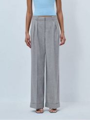 LeGer Spodnie "Jale" w kolorze szarym rozmiar: 38. Szare spodnie materiałowe damskie LeGer, bez wzorów, z materiału, z podwyższonym stanem. Za 217.99 zł.