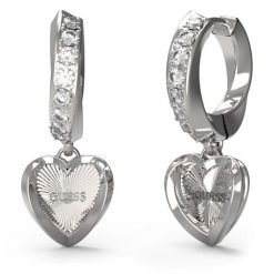 Kolczyki Guess. Szare kolczyki damskie Guess, srebrne. Za 219.99 zł.