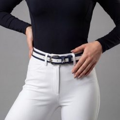 Skórzany pasek jeździecki GALOP WEAR Silver Horse, premium quality. Białe paski męskie GALOP WEAR, bez wzorów, ze skóry, eleganckie. Za 219.00 zł.