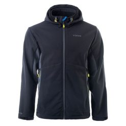 Kurtka męska Softshell Brugi 4NAY - czarna, Rozmiar XL. Czarne kurtki męskie Brugi, m, bez wzorów, z materiału, bez kaptura. W wyprzedaży za 149.99 zł.