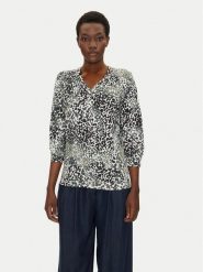 Olsen Bluzka 11105066 Brązowy Regular Fit. Brązowe bluzki damskie Olsen, bez wzorów, z bawełny, bez ramiączek. Za 179.99 zł.