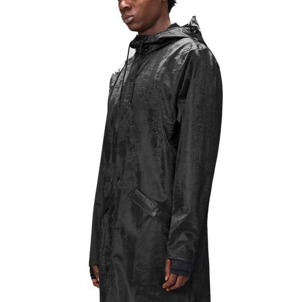 Kurtka RAINS LONG JACKET W3 Czarny. Czarne kurtki damskie Rains, m, bez wzorów, z syntetyku, bez kaptura. Za 446.05 zł.