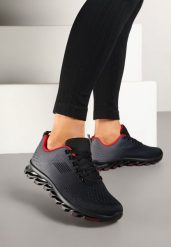 Czarno-Szare Buty Sportowe Sneakersy Ozdobione Cieniowaniem Hanetdane. Czarne buty sportowe na co dzień damskie Born2be, bez wzorów, z jeansu. Za 74.99 zł.