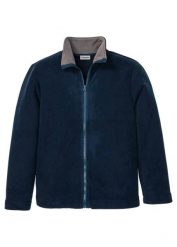 Bluza rozpinana z polaru. Niebieskie bluzy bez kaptura męskie bonprix, m, z polaru. Za 109.99 zł.